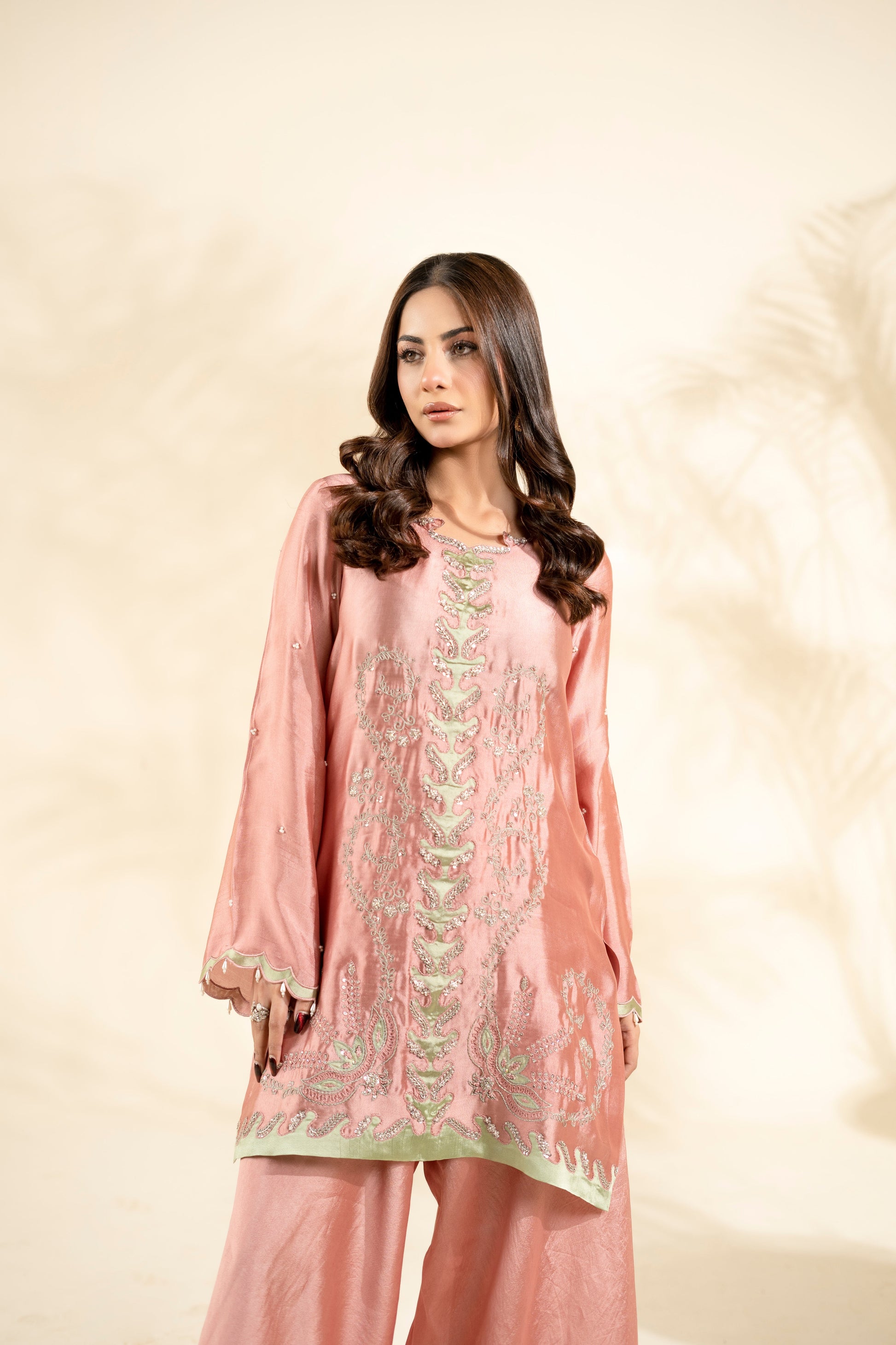 Faiza Faisal | Elara Luxury Pret | AURELIA PINK - Luxury Dress - available at Maria Faisal in UK and USA.