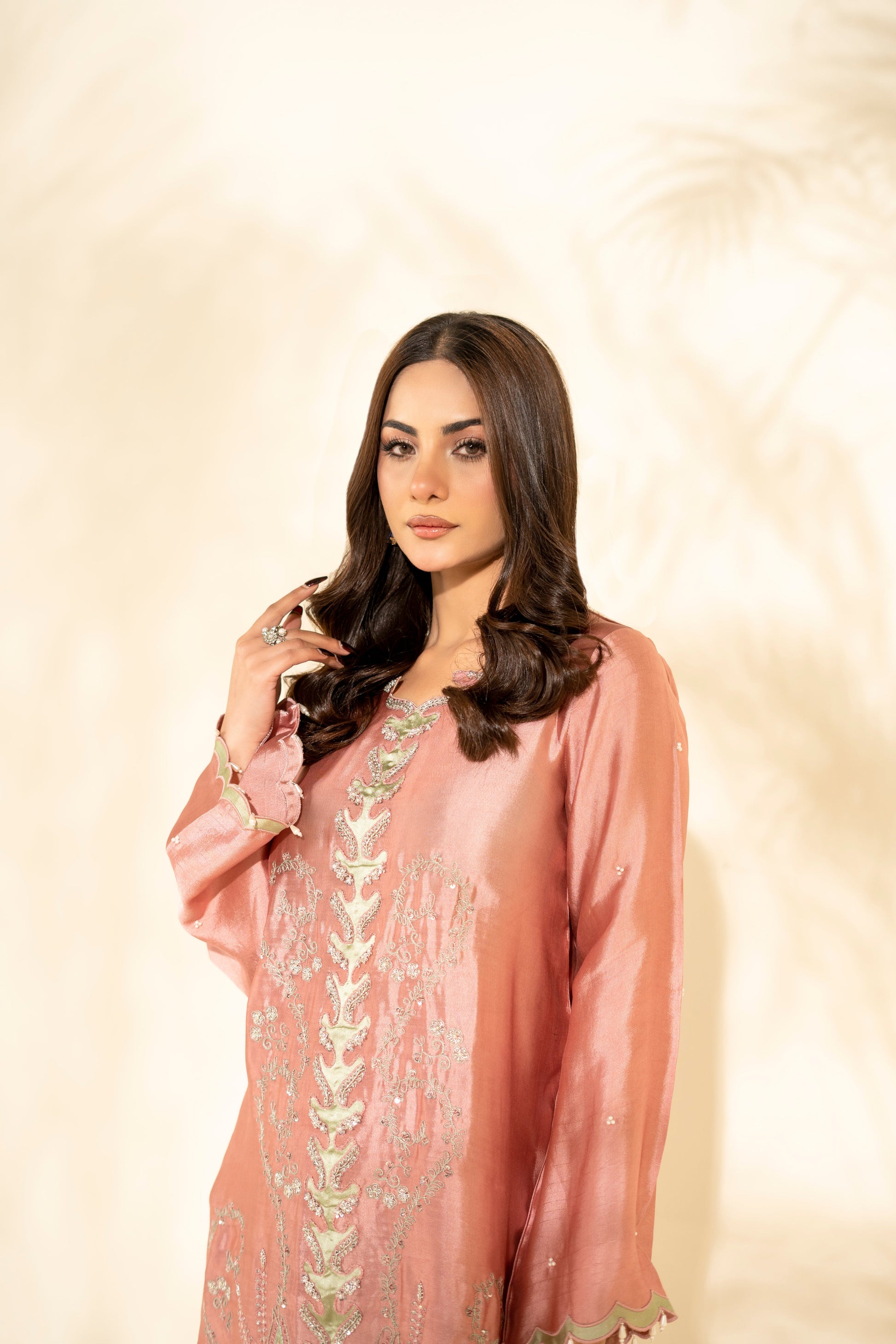 Faiza Faisal | Elara Luxury Pret | AURELIA PINK - Luxury Dress - available at Maria Faisal in UK and USA.
