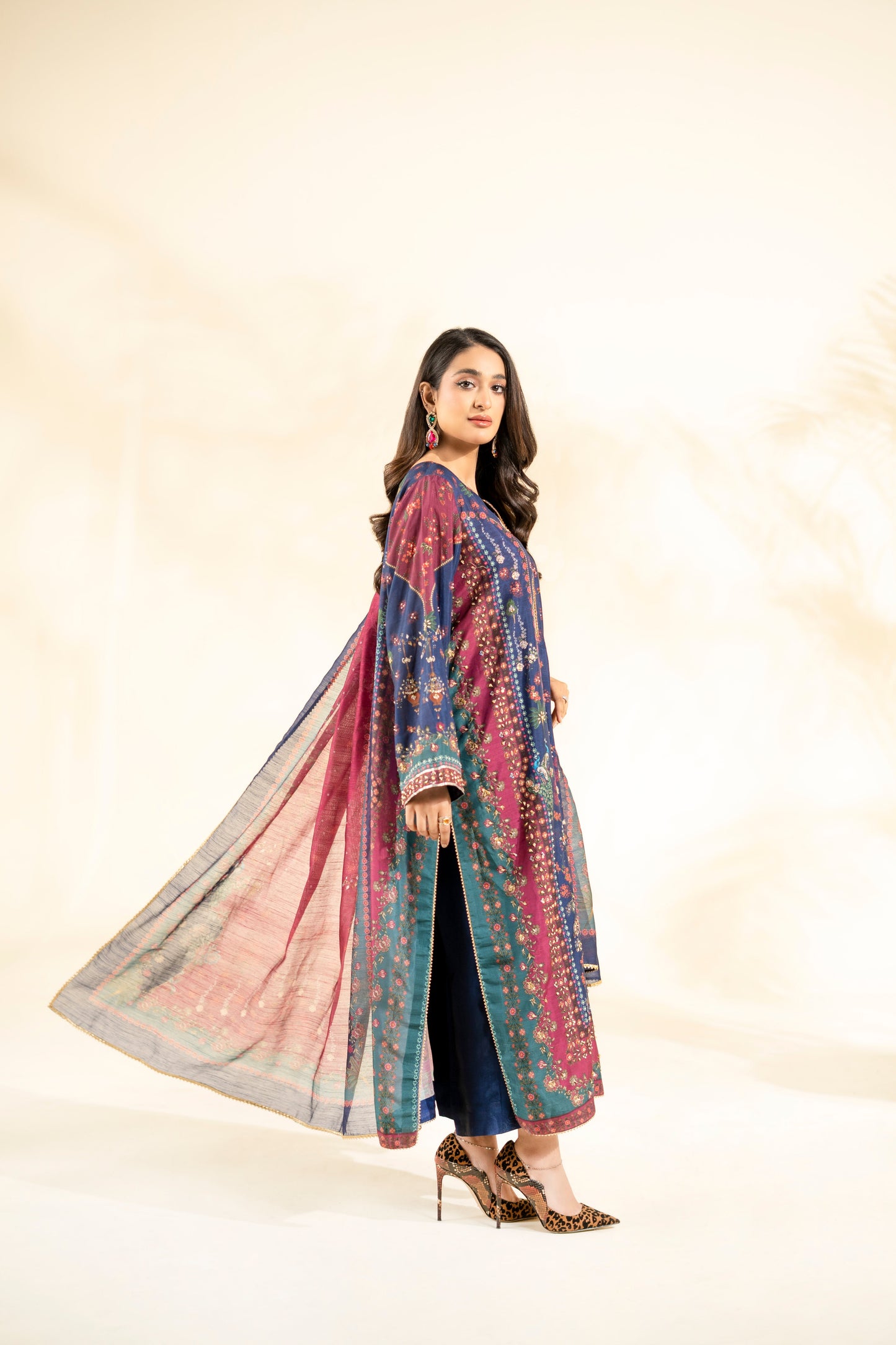 Faiza Faisal | Elara Luxury Pret | ROUGE NAVY - Luxury Dress - available at Maria Faisal in UK and USA.