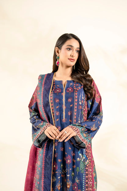 Faiza Faisal | Elara Luxury Pret | ROUGE NAVY - Luxury Dress - available at Maria Faisal in UK and USA.