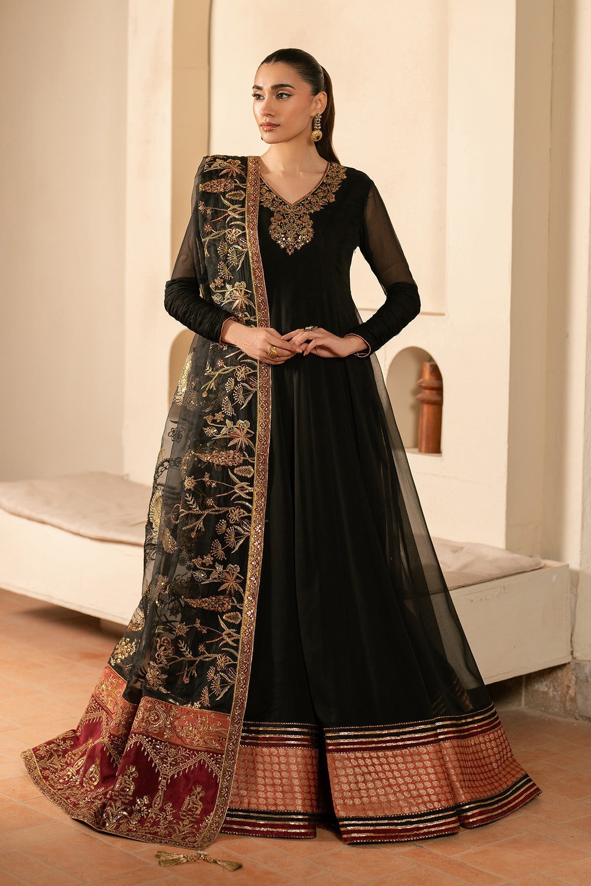 Alizeh | Ready to wear | Black Dress 3 piece - RTW1025 - Ladies Clothes - Maria Faisal