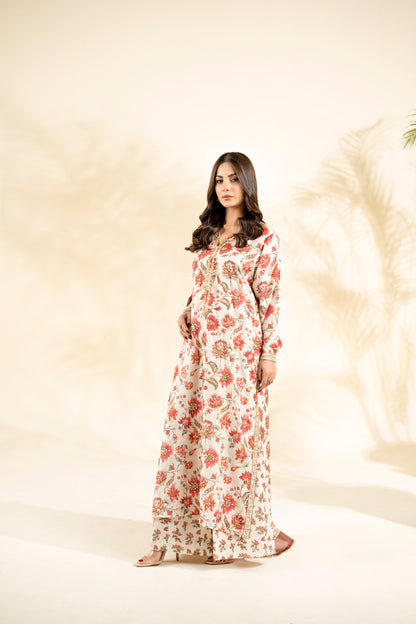Faiza Faisal | Elara Luxury Pret | RIVAYA RUST - Luxury Dress - available at Maria Faisal in UK and USA.