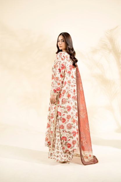 Faiza Faisal | Elara Luxury Pret | RIVAYA RUST - Luxury Dress - available at Maria Faisal in UK and USA.