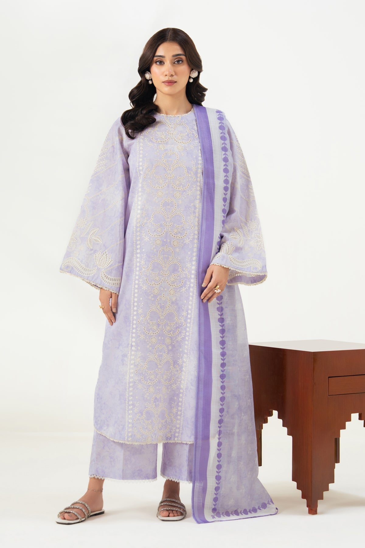 Xenia Formals | Namah Lawn 26 | AMZIN - Formal Dress - available at Maria Faisal in UK and USA.