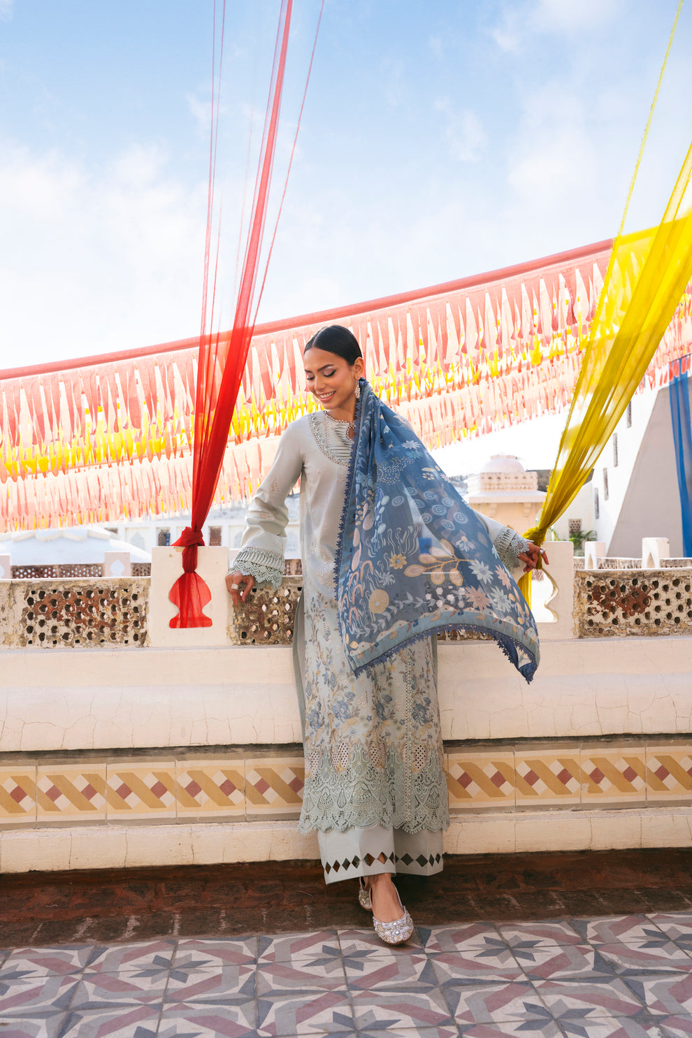 Florent | Basant Chikankari | FBC - 5B - Luxury Dress - available at Maria Faisal in UK and USA.