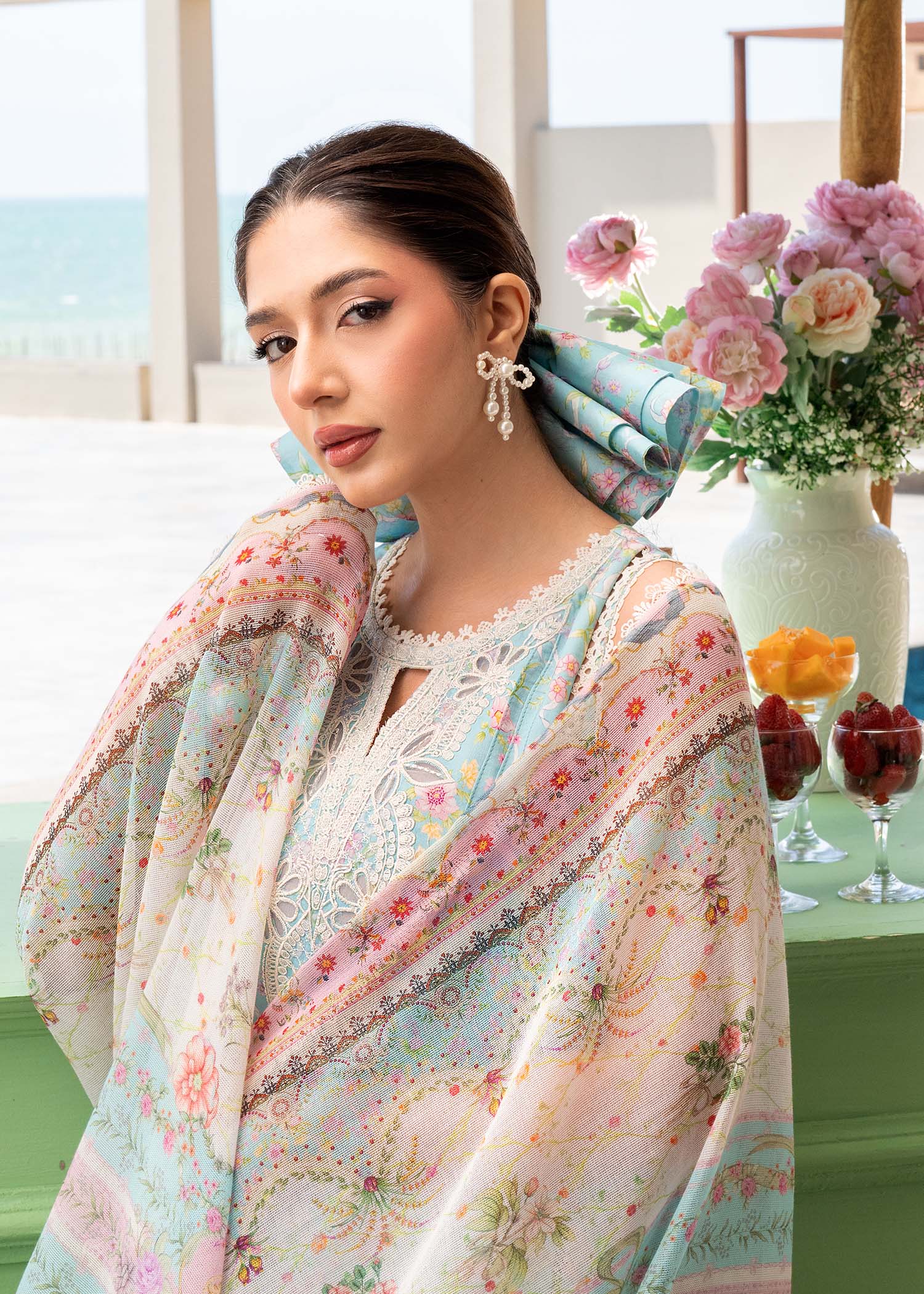 Kanwal Malik | Mira Summer Lawn 26 | Tiya - Luxury Dress - available at Maria Faisal in UK and USA.