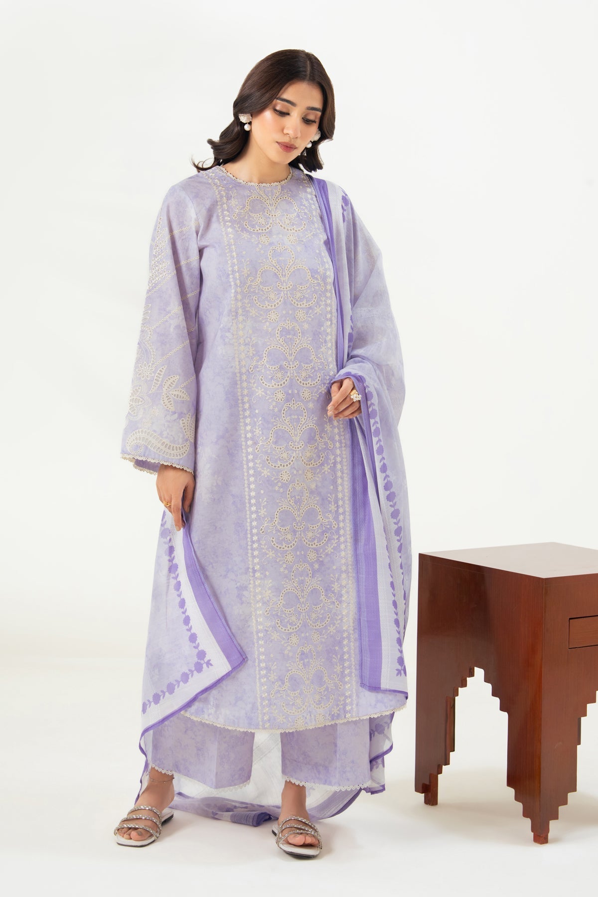 Xenia Formals | Namah Lawn 26 | AMZIN - Formal Dress - available at Maria Faisal in UK and USA.