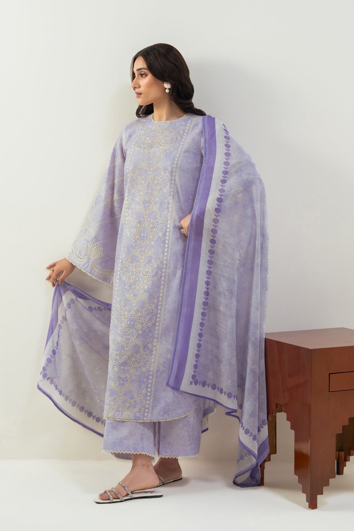 Xenia Formals | Namah Lawn 26 | AMZIN - Formal Dress - available at Maria Faisal in UK and USA.