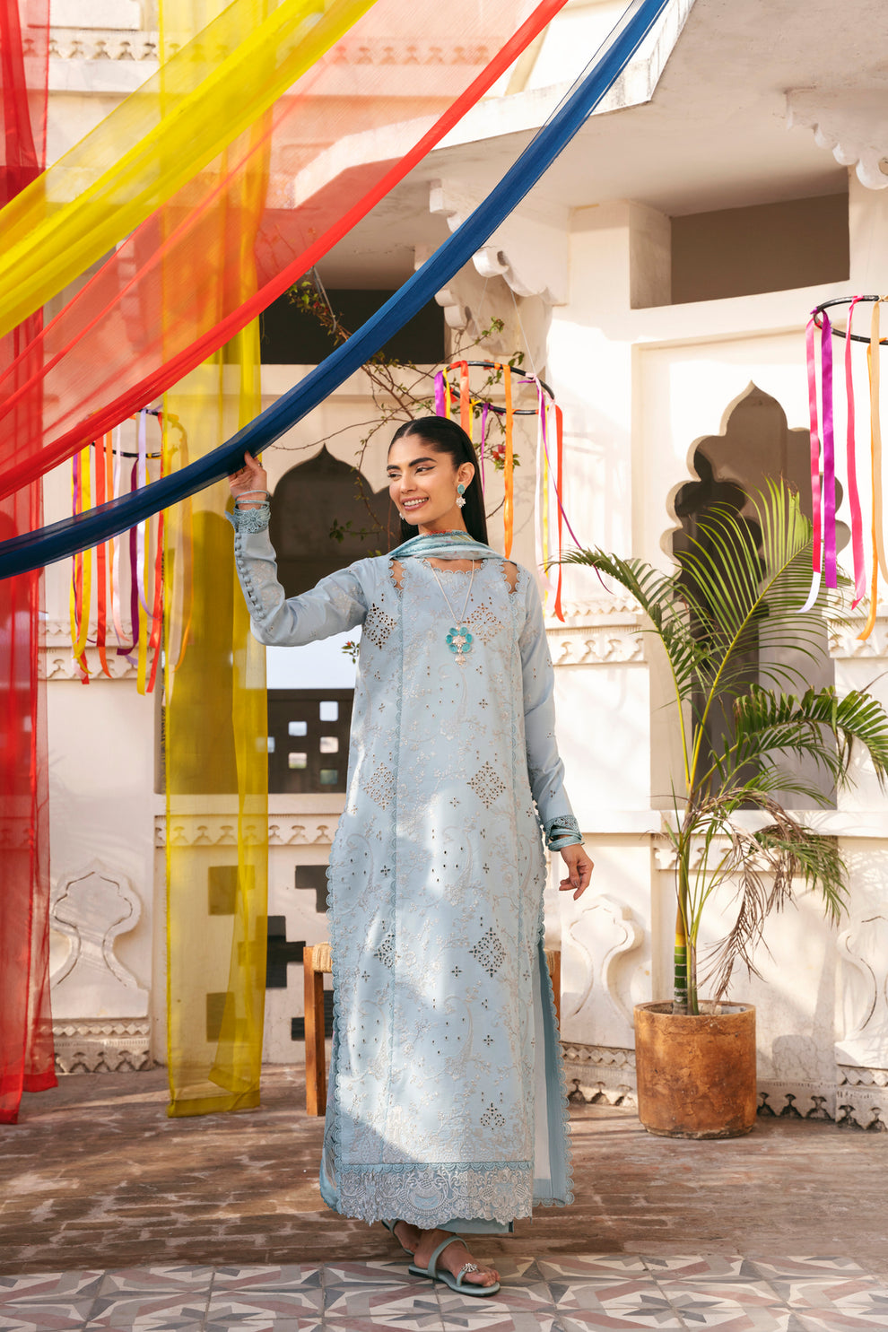 Florent | Basant Chikankari |FBC - 4B - Luxury Dress - available at Maria Faisal in UK and USA.