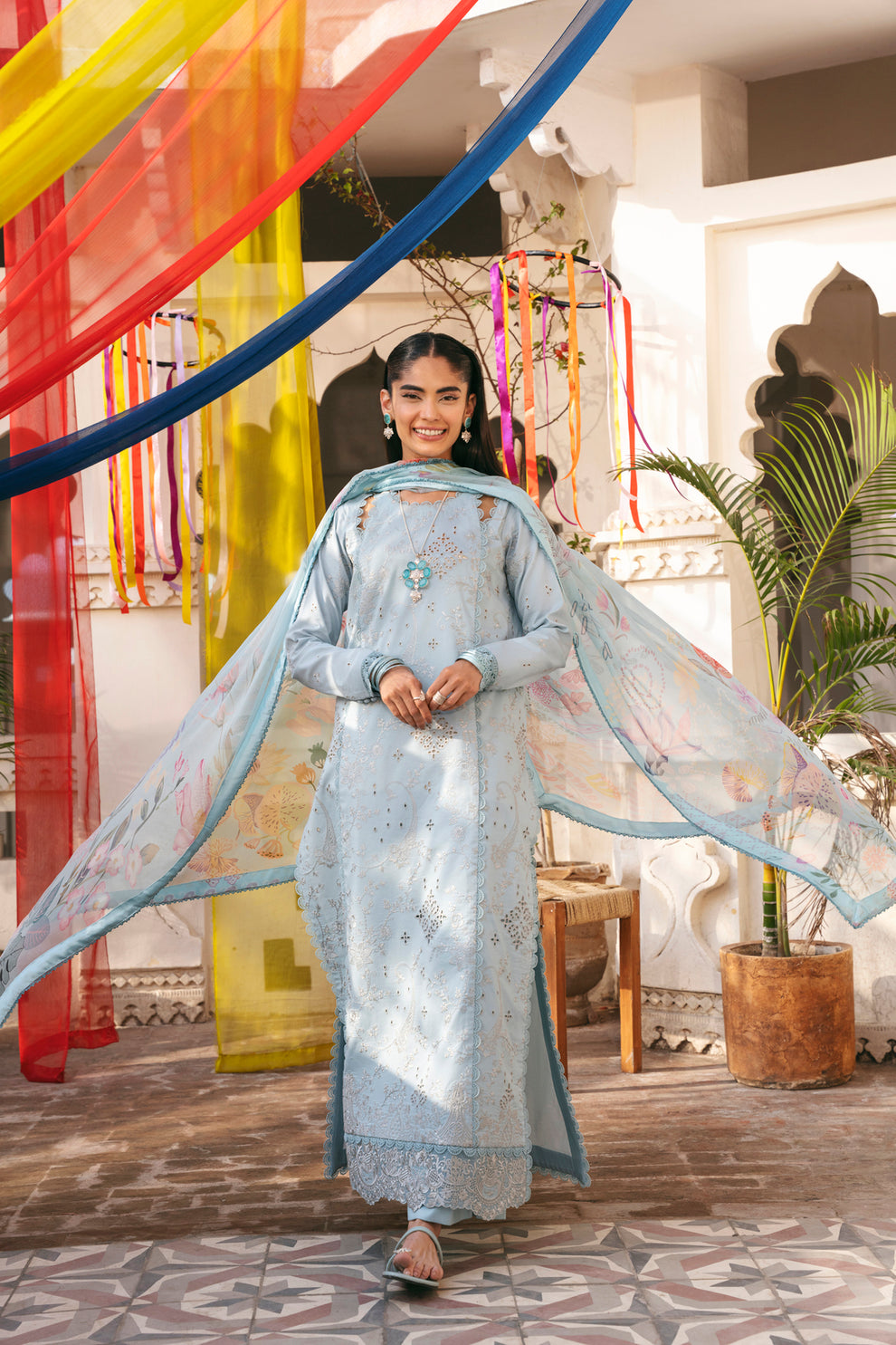 Florent | Basant Chikankari |FBC - 4B - Luxury Dress - available at Maria Faisal in UK and USA.