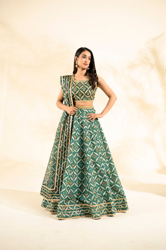 Faiza Faisal | Elara Luxury Pret | DREAMY GREEN - Luxury Dress - available at Maria Faisal in UK and USA.