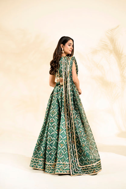 Faiza Faisal | Elara Luxury Pret | DREAMY GREEN - Luxury Dress - available at Maria Faisal in UK and USA.