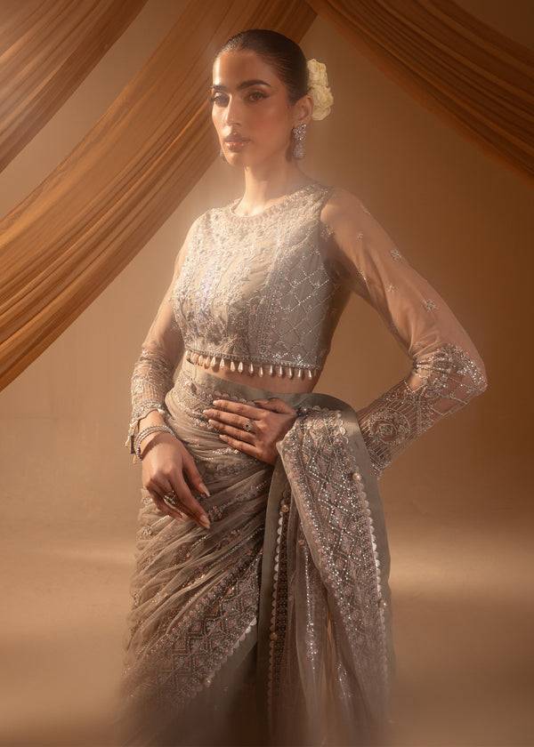 Paras by Pasha | Noor -e- Jahan Saree Collection | Abr-e-Shaam by Maria Faisal - Registered Vendor of : Paras by Pasha - type : Ladies Clothes - 100% original wedding dresses