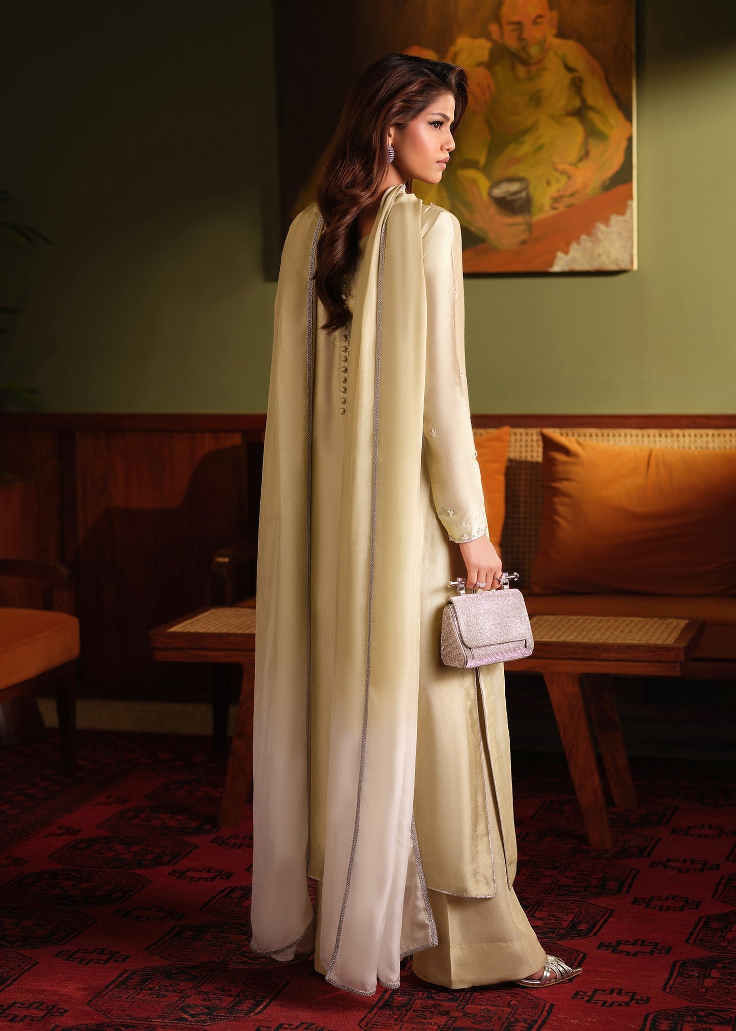 Mahum Asad | Private Hour | Pomelle - Formal Dress - available at Maria Faisal in UK and USA.