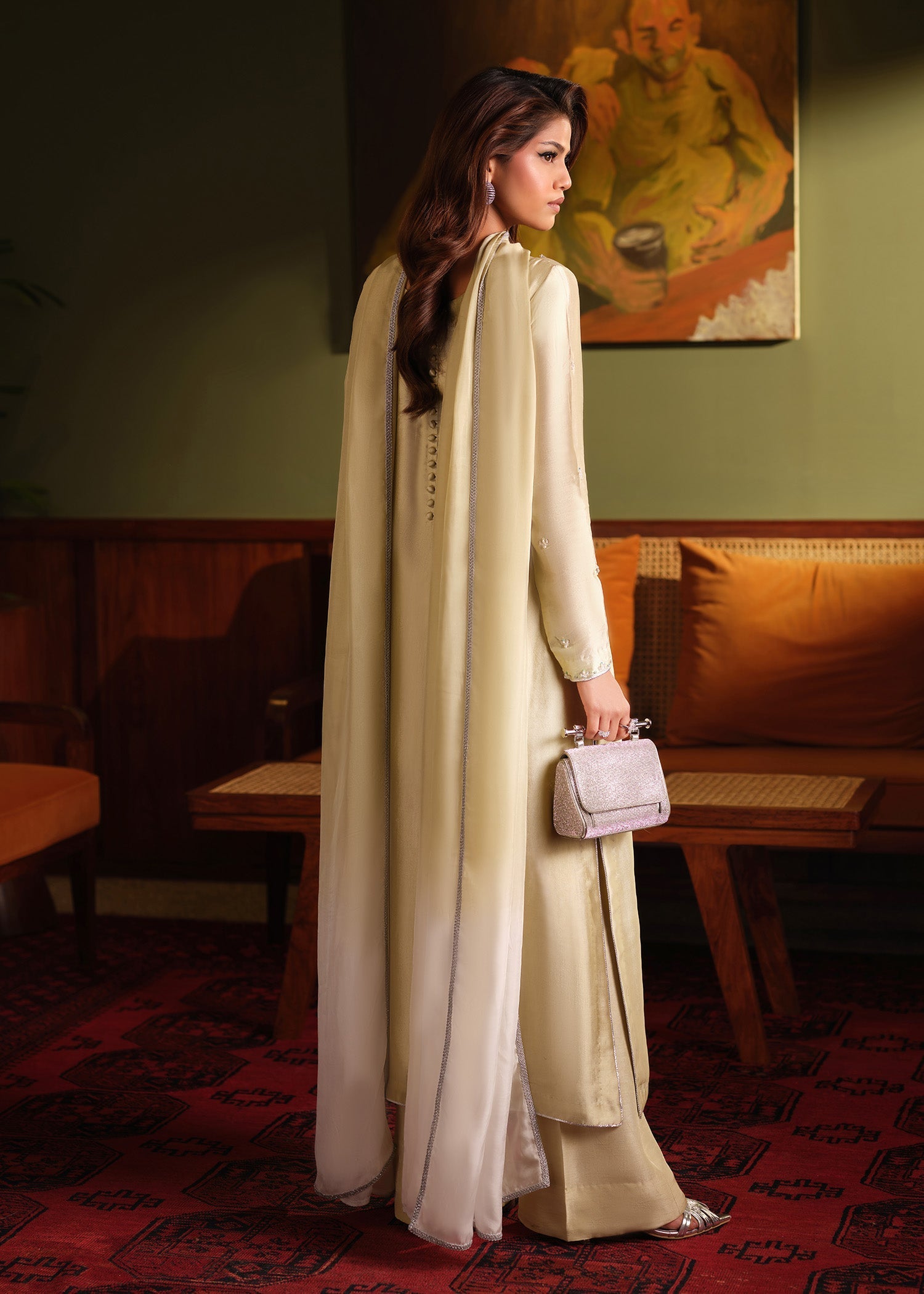 Mahum Asad | Private Hour | Pomelle - Formal Dress - available at Maria Faisal in UK and USA.