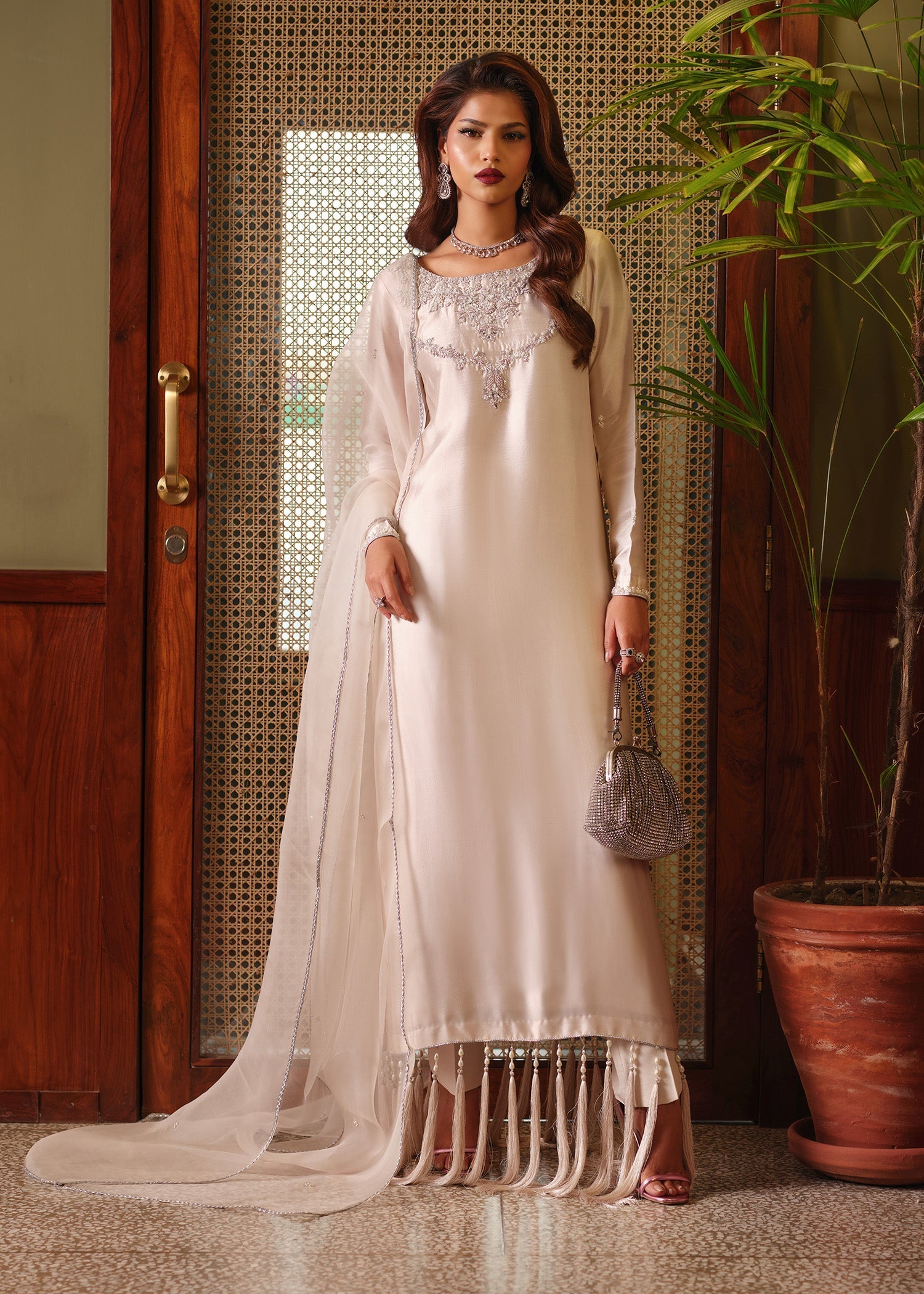 Mahum Asad | Private Hour |Silk Foam - Formal Dress - available at Maria Faisal in UK and USA.