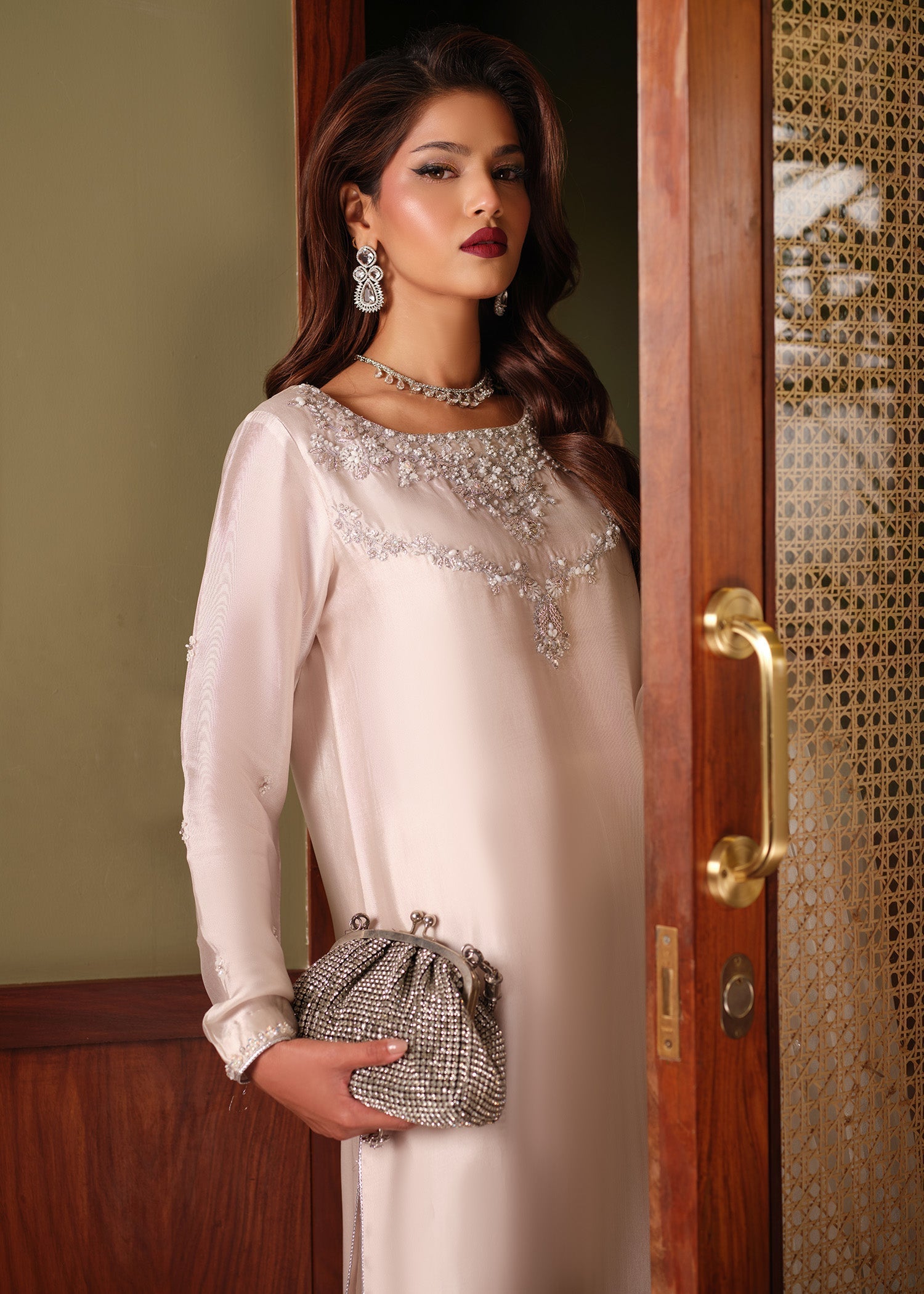 Mahum Asad | Private Hour |Silk Foam - Formal Dress - available at Maria Faisal in UK and USA.