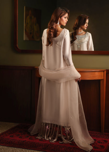 Mahum Asad | Private Hour |Silk Foam - Formal Dress - available at Maria Faisal in UK and USA.