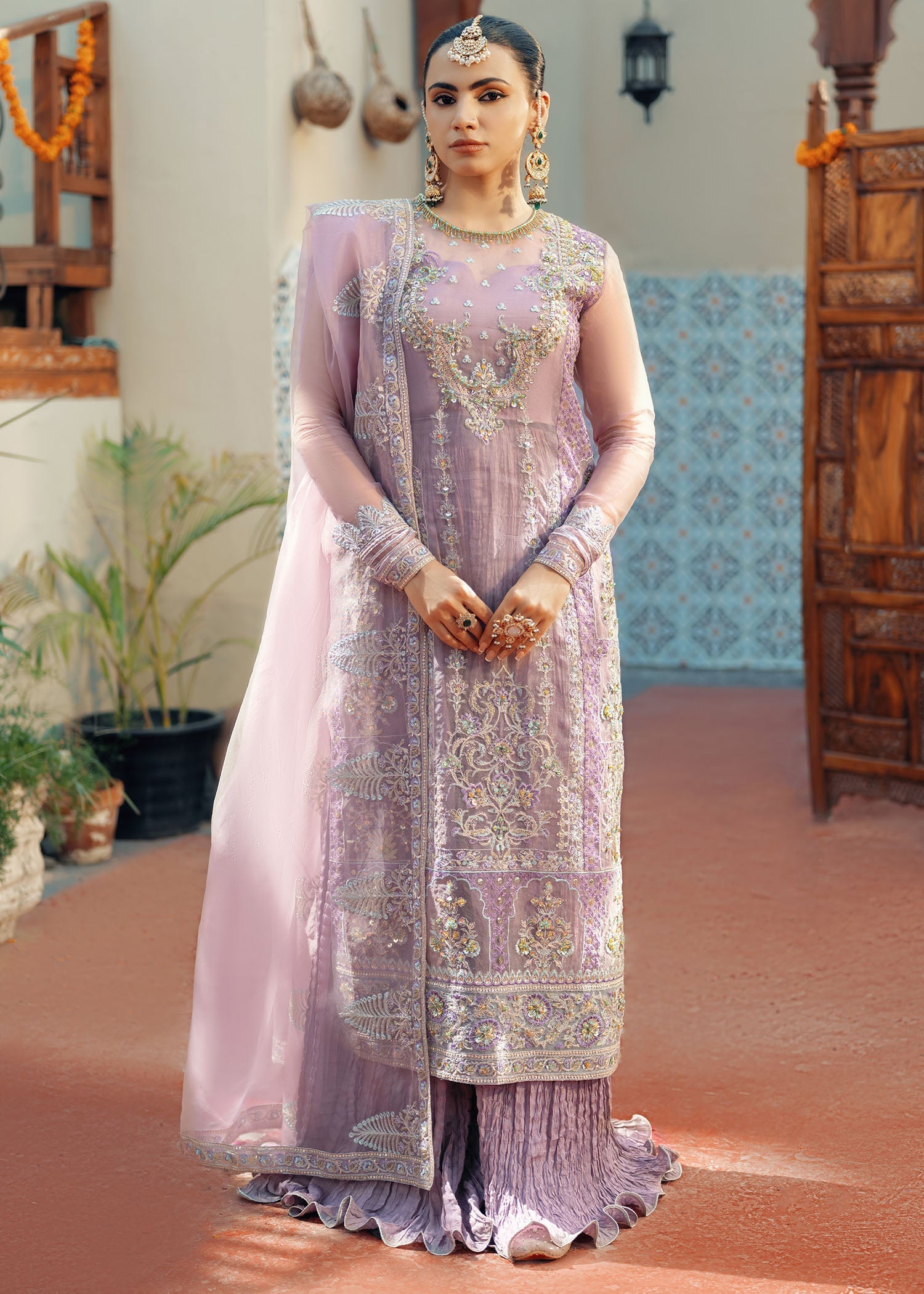 Jamnii | Noor e Nazakat | Arzoo - Designer Dress with Intricate embroidery and embellishments. Shop elegent wedding dress at Maria Faisal.