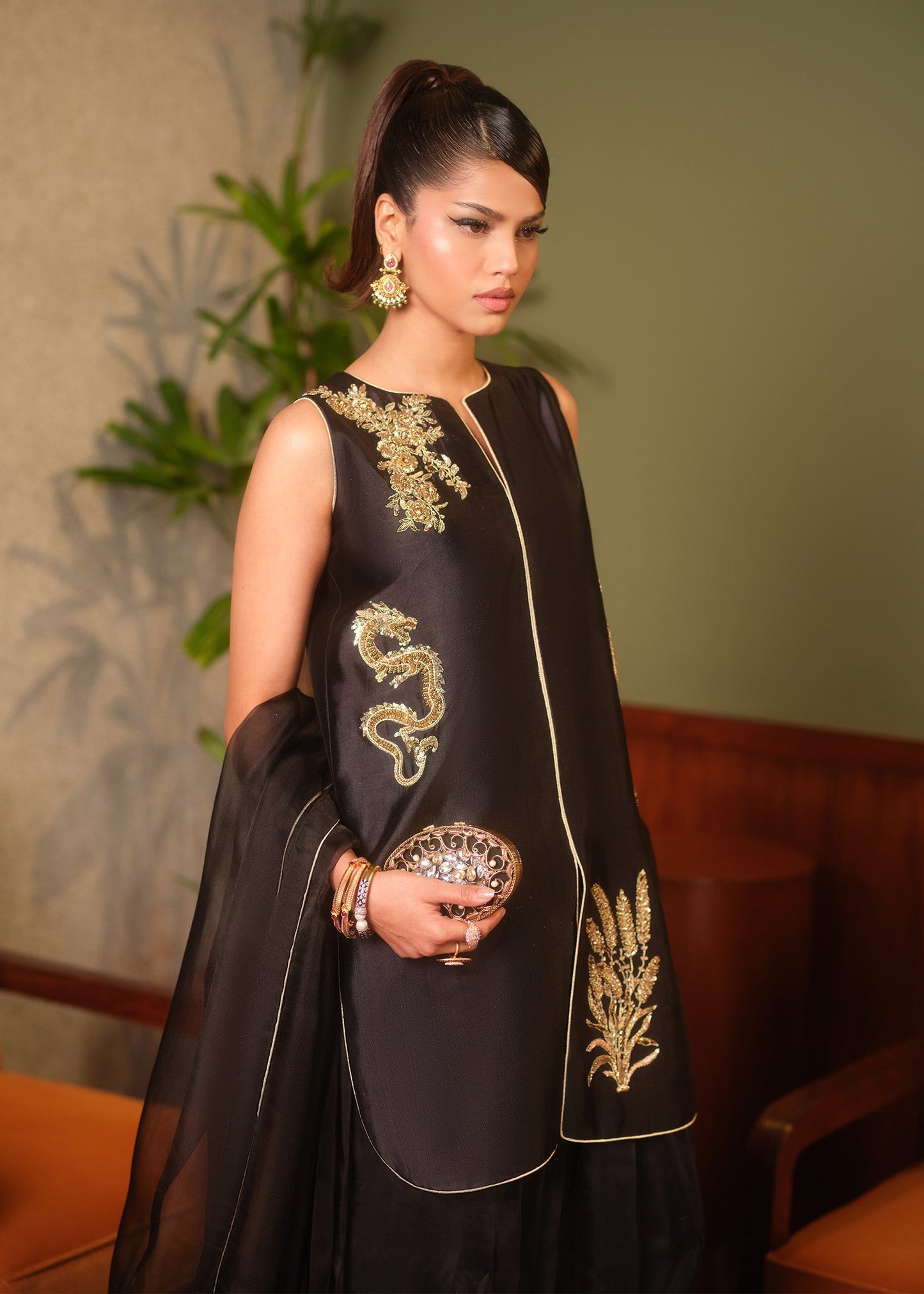 Mahum Asad | Private Hour | Roast - Formal Dress - available at Maria Faisal in UK and USA.