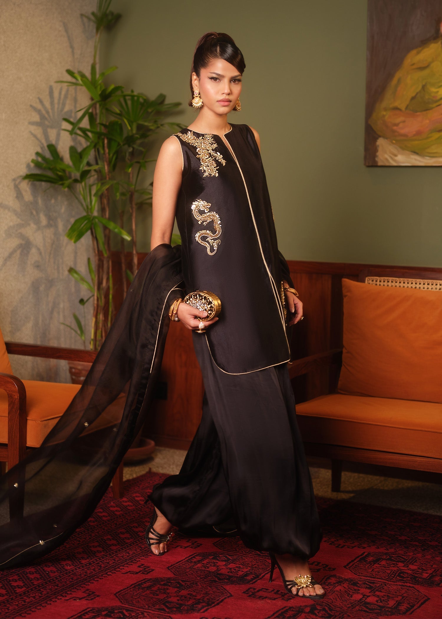 Mahum Asad | Private Hour | Roast - Formal Dress - available at Maria Faisal in UK and USA.