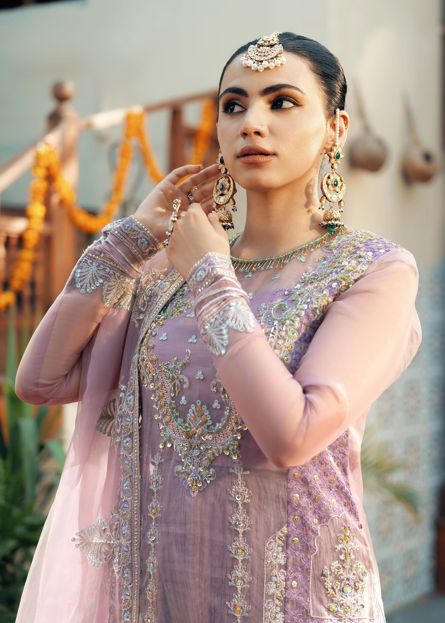 Jamnii | Noor e Nazakat | Arzoo - Designer Dress with Intricate embroidery and embellishments. Shop elegent wedding dress at Maria Faisal.