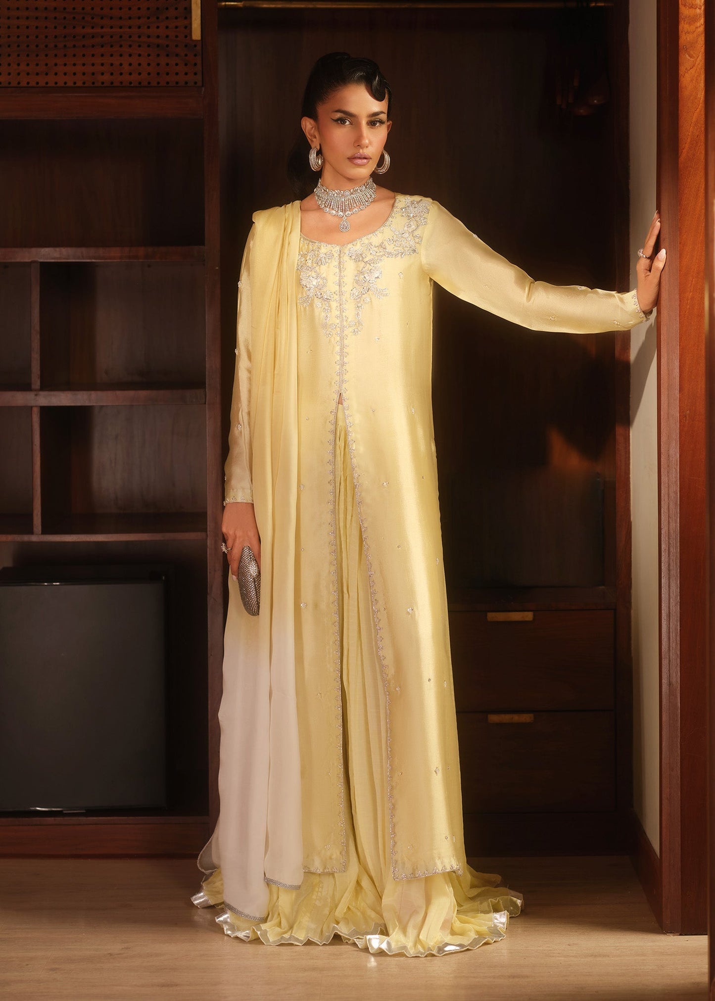 Mahum Asad | Private Hour | Vanilla Essence - Formal Dress - available at Maria Faisal in UK and USA.
