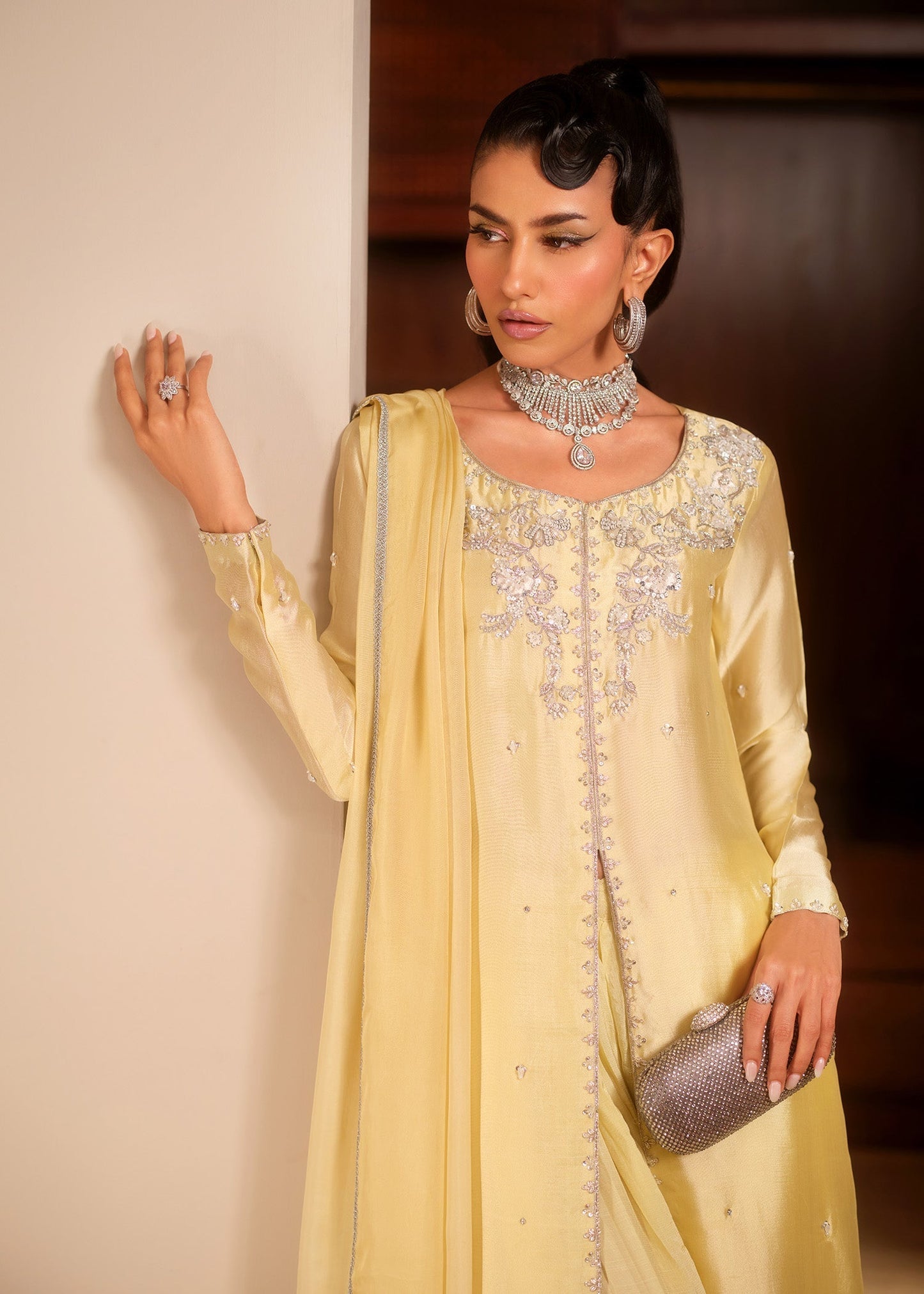 Mahum Asad | Private Hour | Vanilla Essence - Formal Dress - available at Maria Faisal in UK and USA.