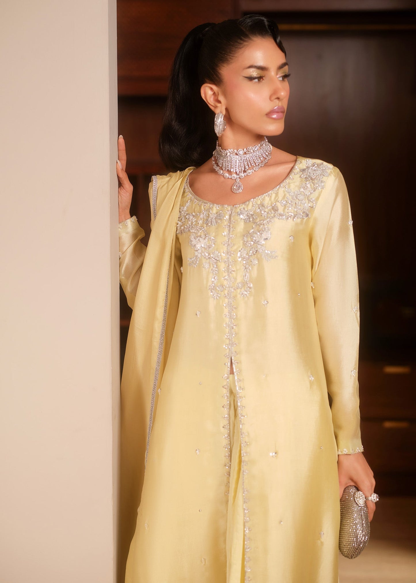 Mahum Asad | Private Hour | Vanilla Essence - Formal Dress - available at Maria Faisal in UK and USA.