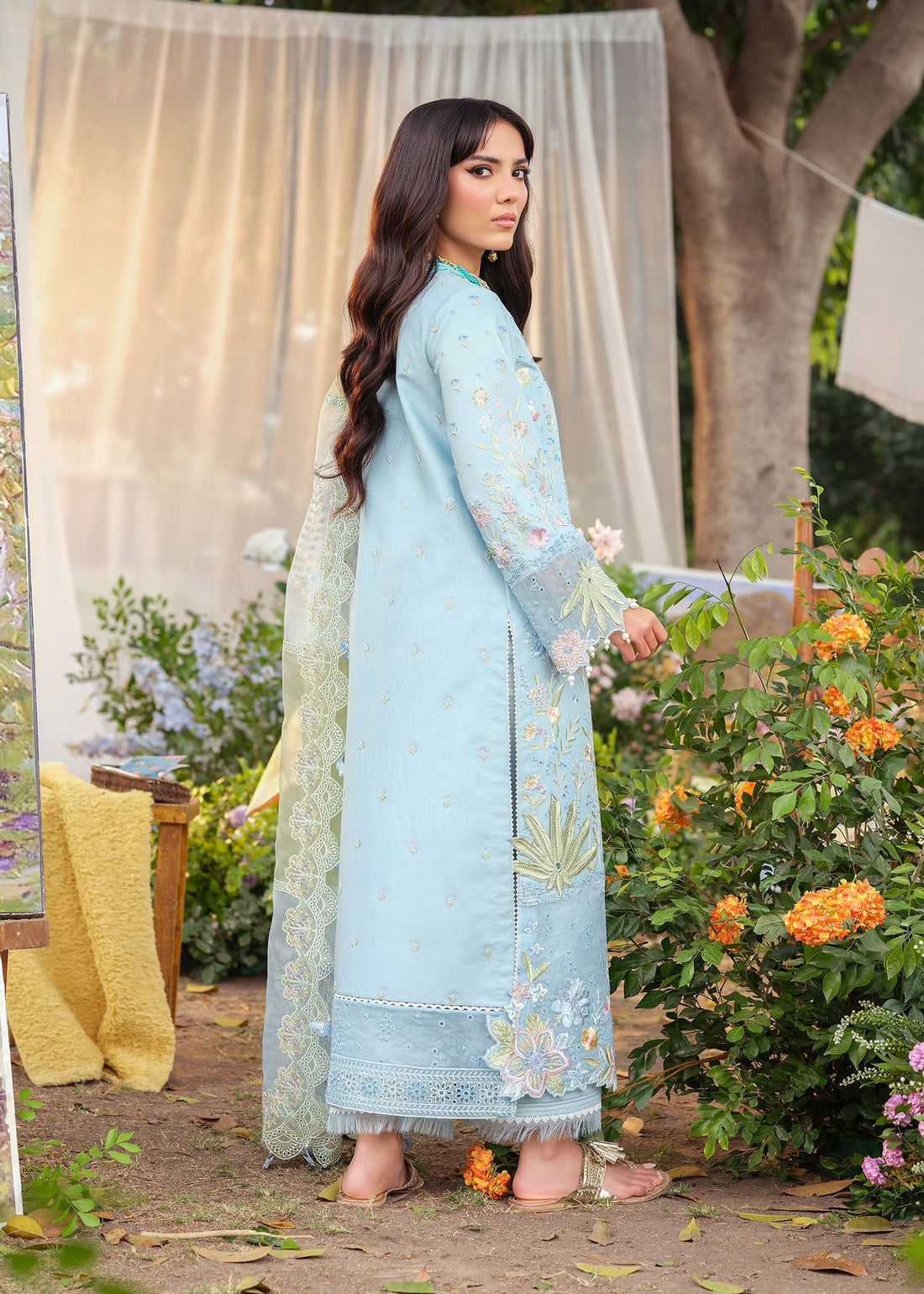 Zarizaa | Echelon Lawn | AZURE - Ladies Clothes - Maria Faisal
