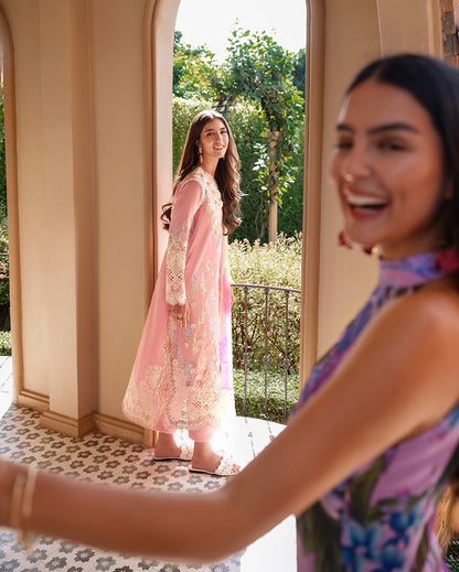 Mushq | Amoi Luxury Lawn | Silent Vows - Luxury Dress - available at Maria Faisal in UK and USA.