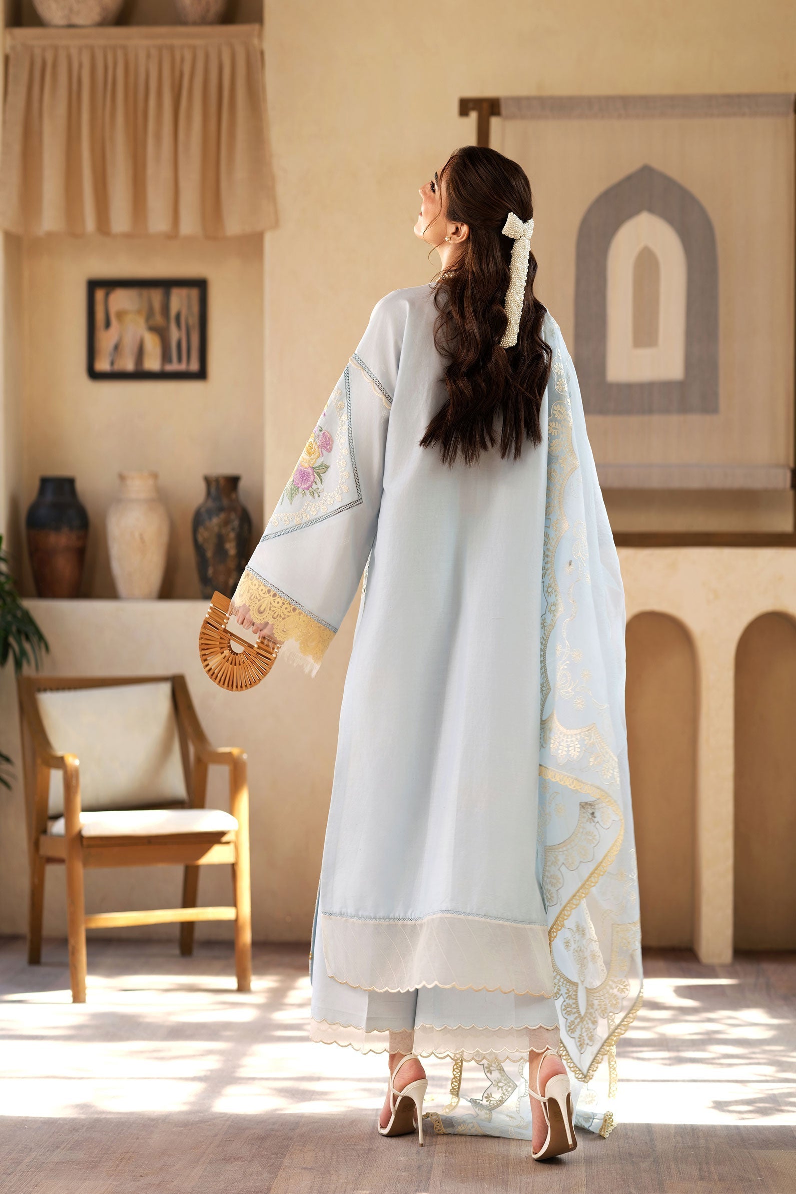 Maryam Hussain | Luxury Lawn 25 | Ocean by Maria Faisal - Registered Vendor of : Maryam Hussain - type : Ladies Clothes - 100% original wedding dresses