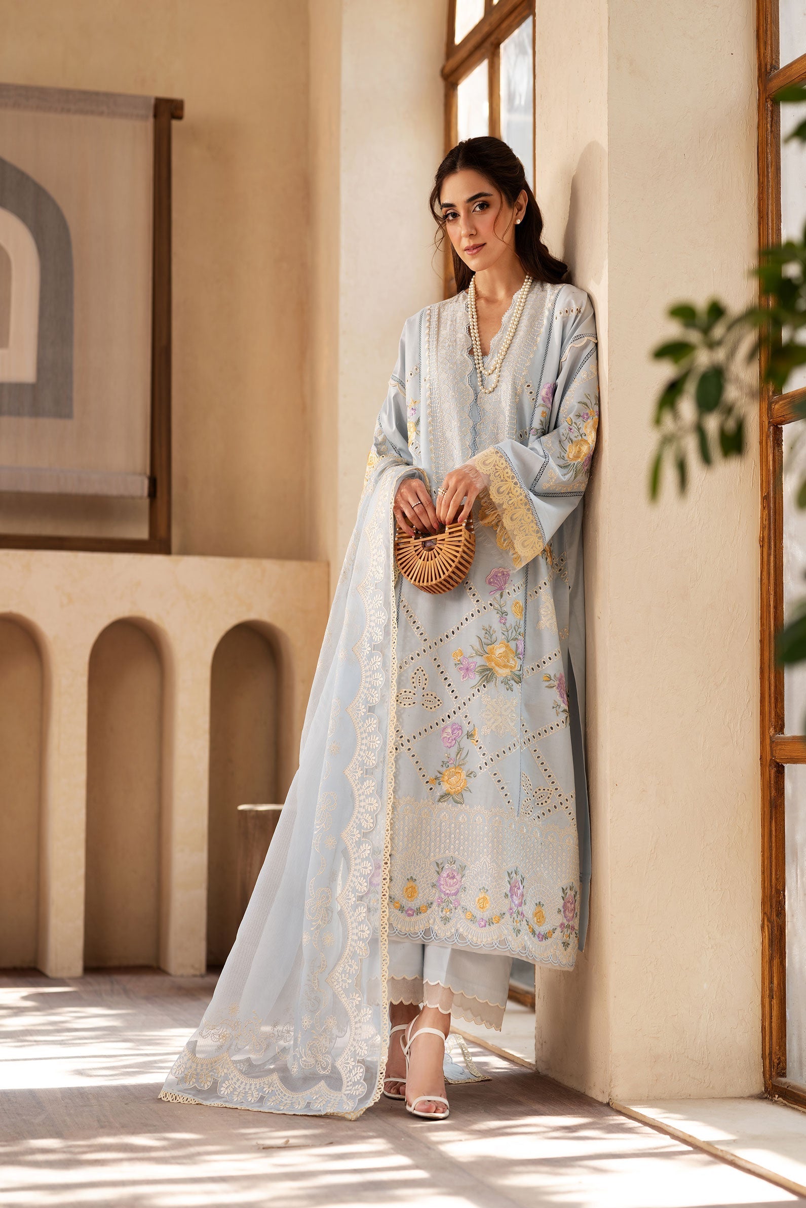 Maryam Hussain | Luxury Lawn 25 | Ocean by Maria Faisal - Registered Vendor of : Maryam Hussain - type : Ladies Clothes - 100% original wedding dresses