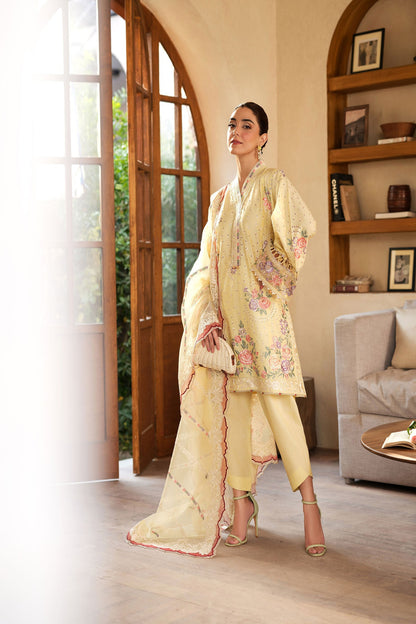 Maryam Hussain | Luxury Lawn 25 | Lemon Garden by Maria Faisal - Registered Vendor of : Maryam Hussain - type : Ladies Clothes - 100% original wedding dresses