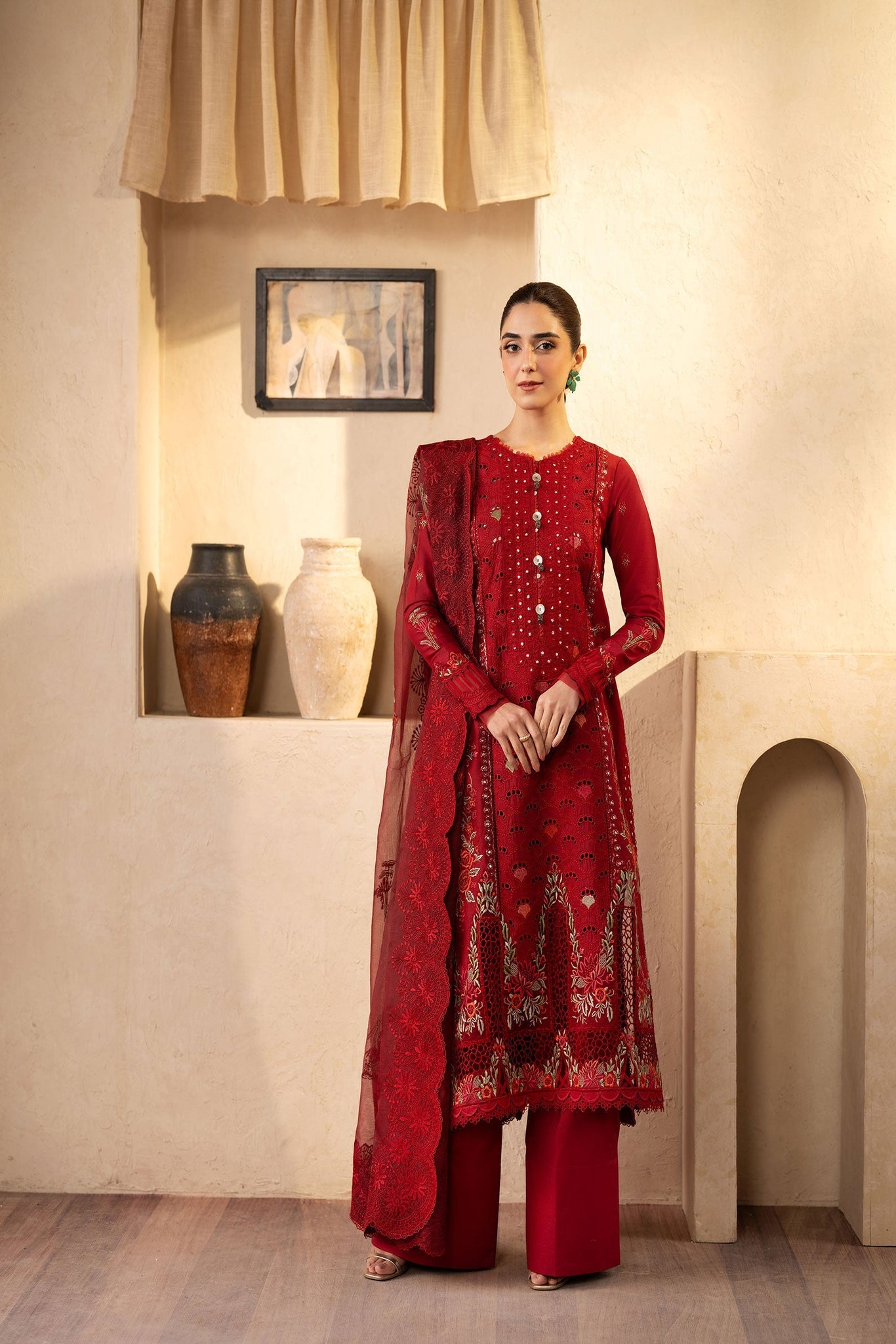 Maryam Hussain | Luxury Lawn 25 | Berry