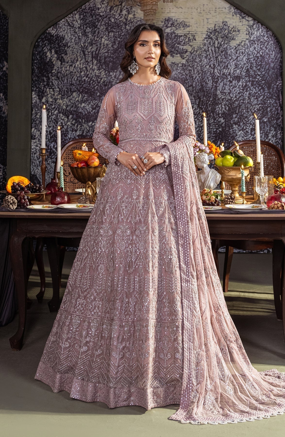 Zarif | Heritage Formals | ZHF 03 MERAKI - Designer Dress with Intricate embroidery and embellishments. Shop elegent wedding dress at Maria Faisal.