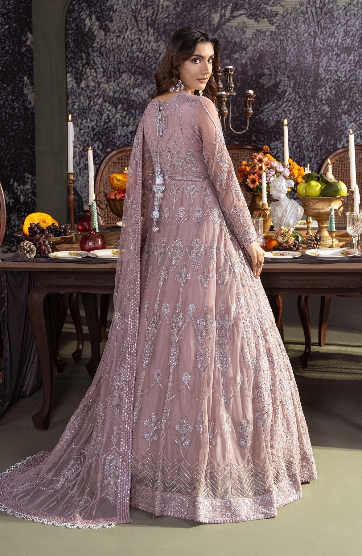 Zarif | Heritage Formals | ZHF 03 MERAKI - Designer Dress with Intricate embroidery and embellishments. Shop elegent wedding dress at Maria Faisal.