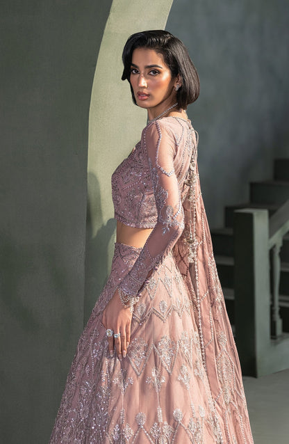 Zarif | Heritage Formals | ZHF 03 MERAKI - Designer Dress with Intricate embroidery and embellishments. Shop elegent wedding dress at Maria Faisal.