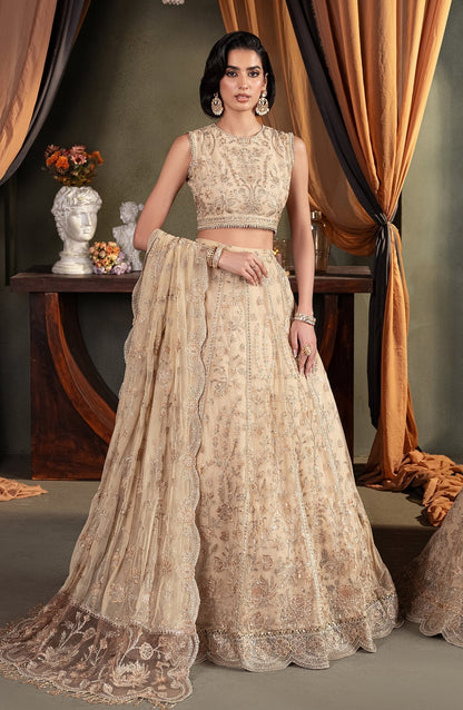 Zarif | Heritage Formals | ZHF 01 AVELINA - Designer Dress with Intricate embroidery and embellishments. Shop elegent wedding dress at Maria Faisal.