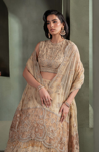 Zarif | Heritage Formals | ZHF 01 AVELINA - Designer Dress with Intricate embroidery and embellishments. Shop elegent wedding dress at Maria Faisal.