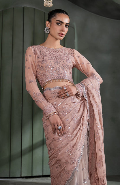 Zarif | Heritage Formals | ZHF 07 ELMIRA - Designer Dress with Intricate embroidery and embellishments. Shop elegent wedding dress at Maria Faisal.