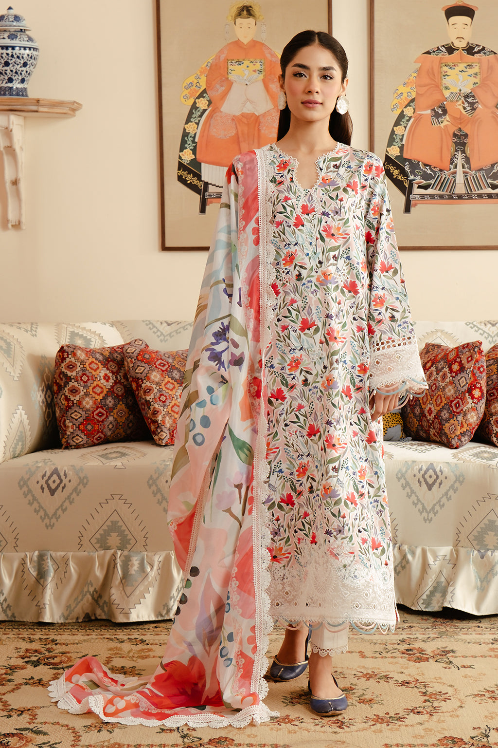 Afrozeh | Malina Lawn Collection| Elira - Waniyas