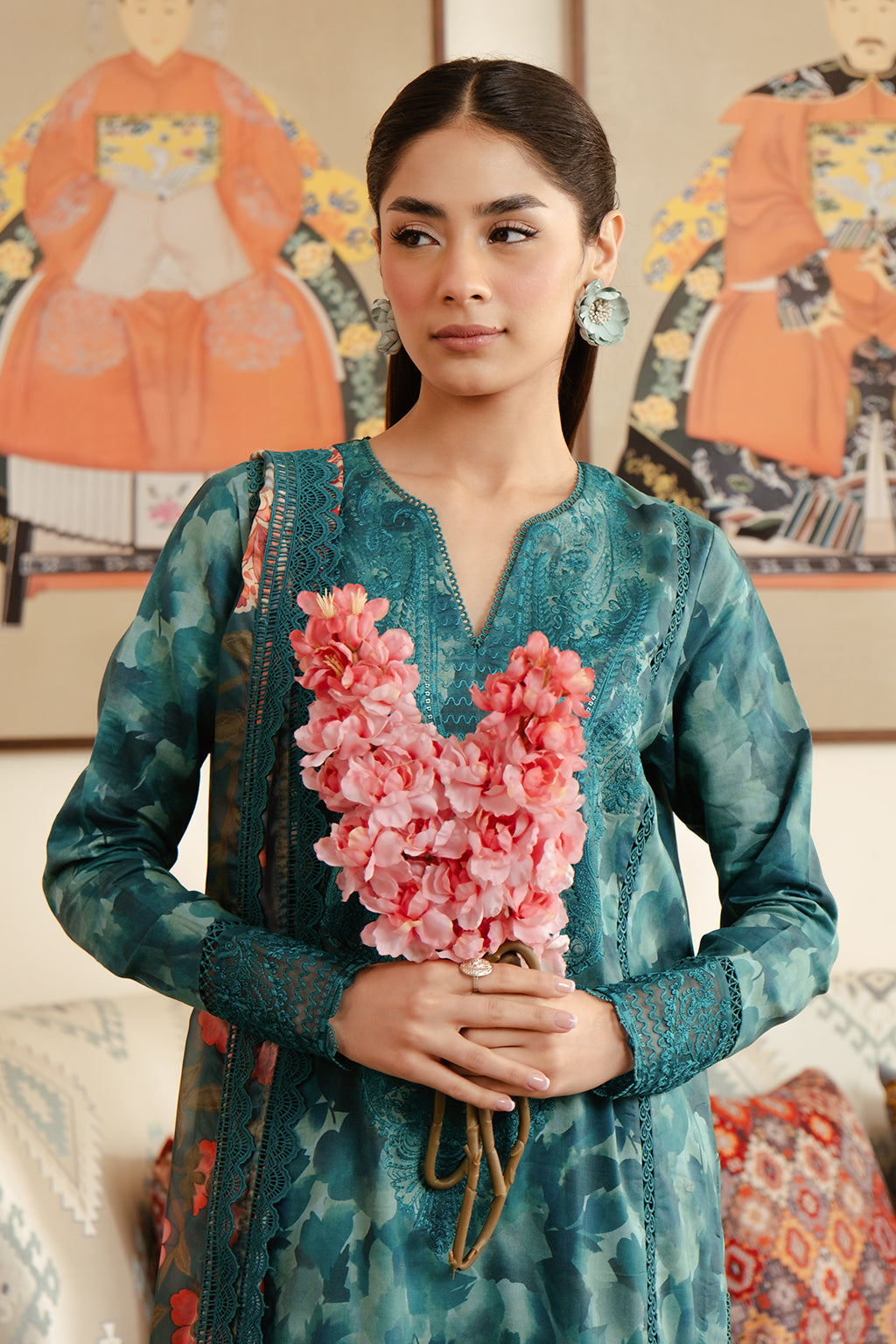 Afrozeh | Malina Lawn Collection| Ceila - Waniyas