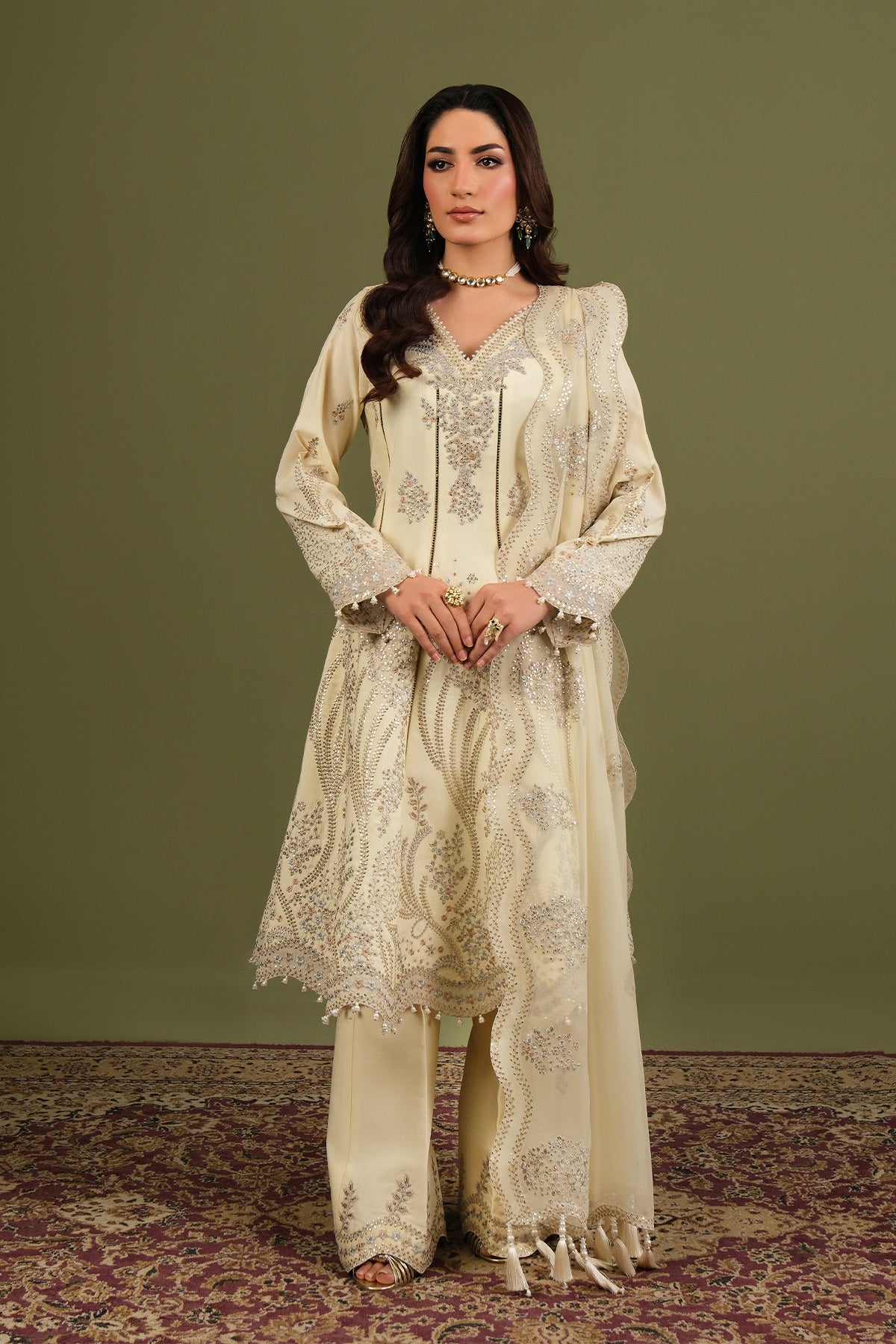 Alizeh | Luxe Raw Silk | AF-RS-13-Emily - Formal Dress - available at Maria Faisal in UK and USA.