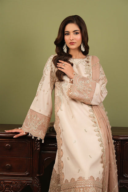 Alizeh | Luxe Raw Silk | AF-RS-10-Castor - Formal Dress - available at Maria Faisal in UK and USA.