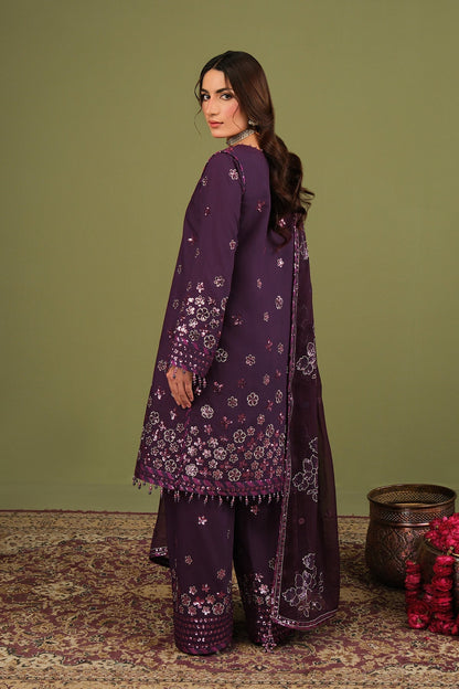 Alizeh | Luxe Raw Silk | AF-RS-09-Mulbery - Formal Dress - available at Maria Faisal in UK and USA.