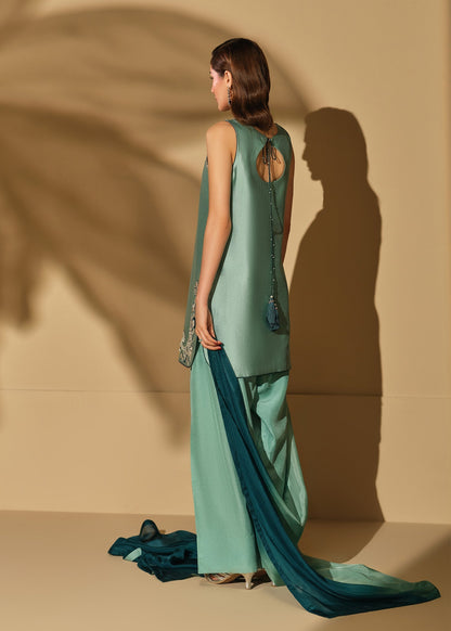 Mahum Asad | The Shadow Line | Shadow Bloom - Formal Dress - available at Maria Faisal in UK and USA.