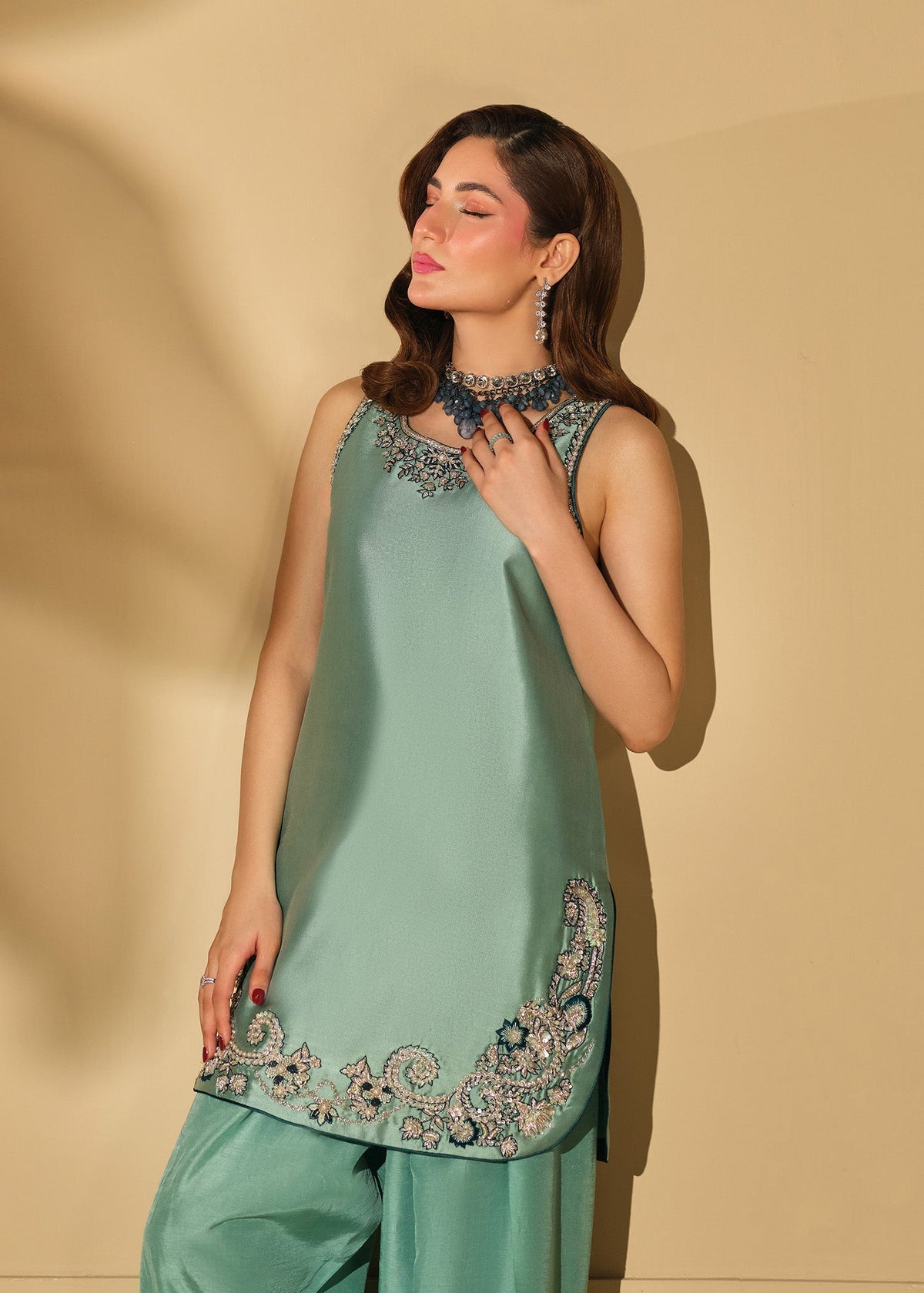 Mahum Asad | The Shadow Line | Shadow Bloom - Formal Dress - available at Maria Faisal in UK and USA.