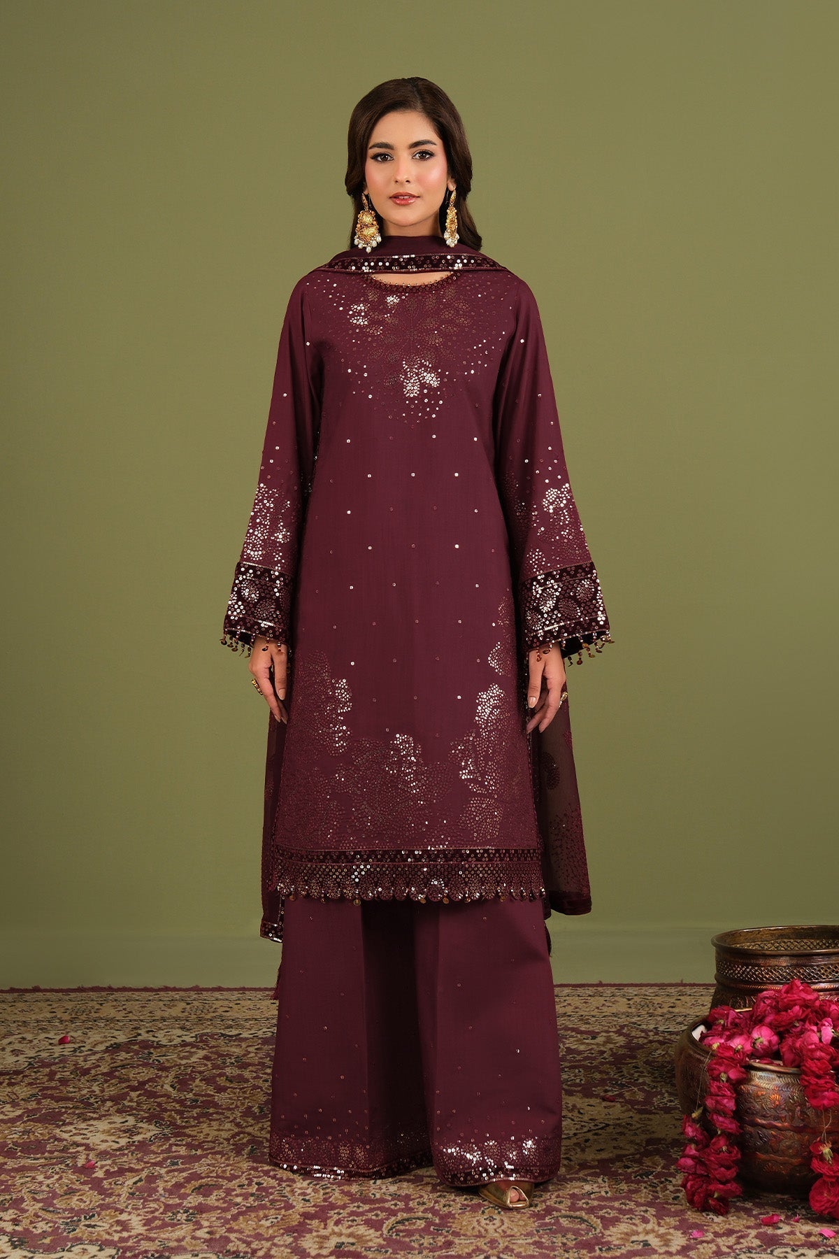 Alizeh | Luxe Raw Silk | AF-RS-16-Almas - Formal Dress - available at Maria Faisal in UK and USA.