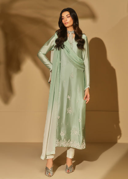 Mahum Asad | The Shadow Line | Halo - Formal Dress - available at Maria Faisal in UK and USA.